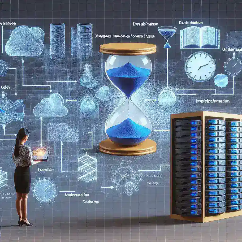 "Diagram illustrating the architecture of distributed time-series storage engines, showcasing key components, data flow, and benefits in managing large-scale time-series data efficiently."